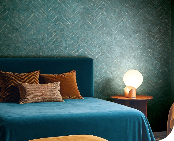 Line triangle with green color wallpaper